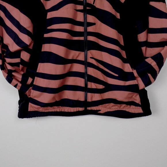 nwt Victoria's Secret PINK campus zip up anorak windbreaker hood tiger zebra - Picture 5 of 7